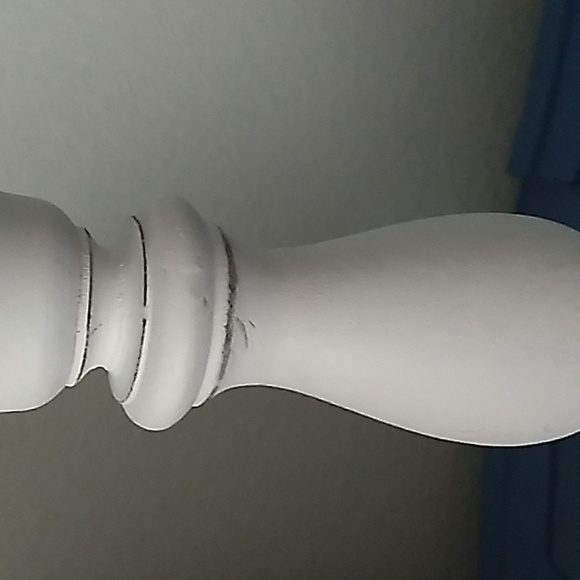 Candlestick candle holder white rustic - Picture 10 of 10